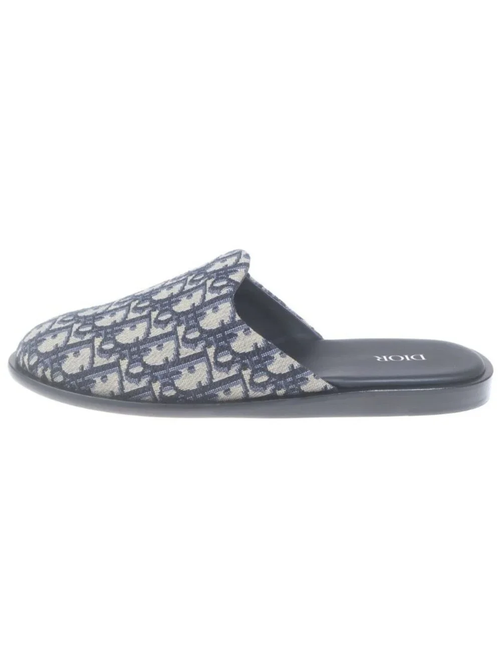 Dior Oblique Trotter Jacquard Mules Black Beige